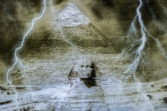 Fantasy image of the curse on the pyramids and the sphinx